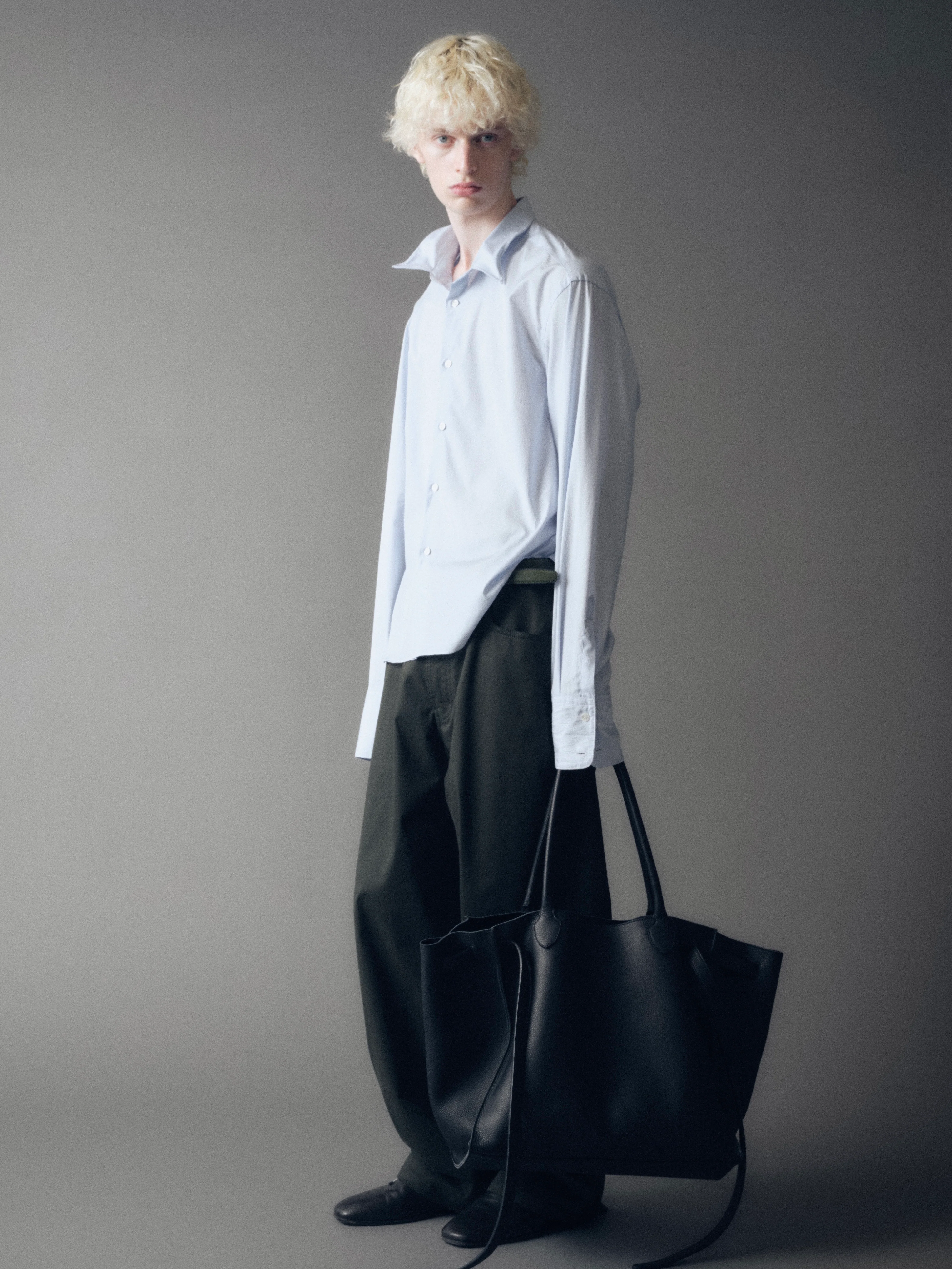 Finn Wired Double Cuff Shirt in Cotton Poplin - Image 3