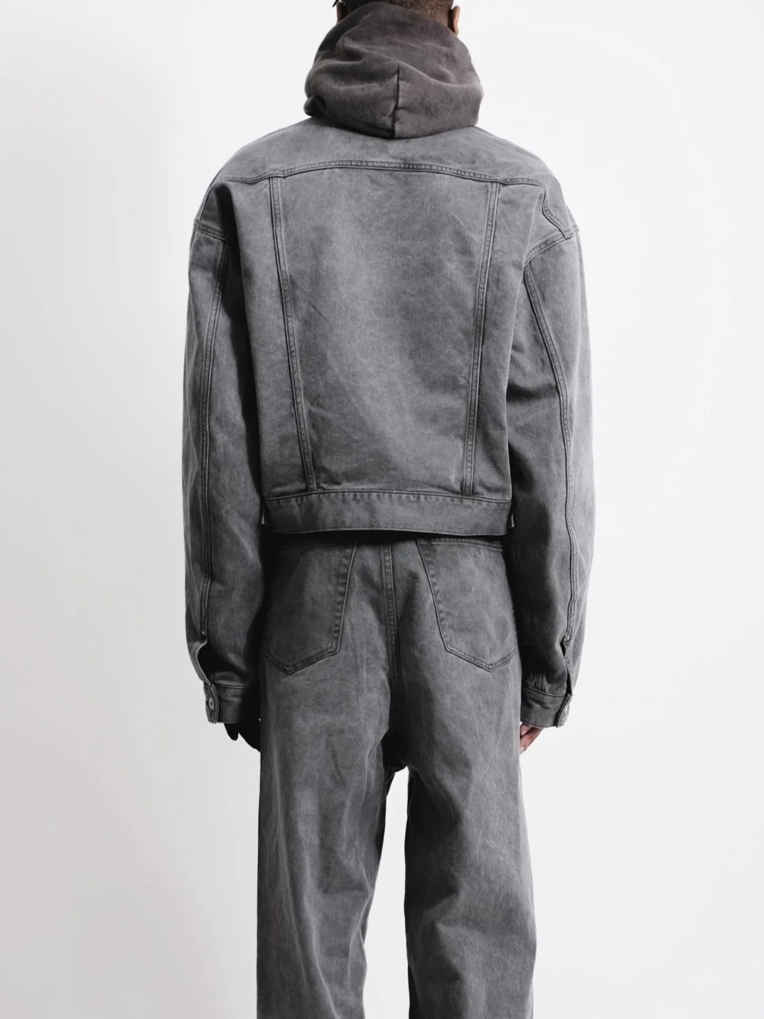 GREY UNEVEN DYE TYPE III DENIM JACKET - Image 5
