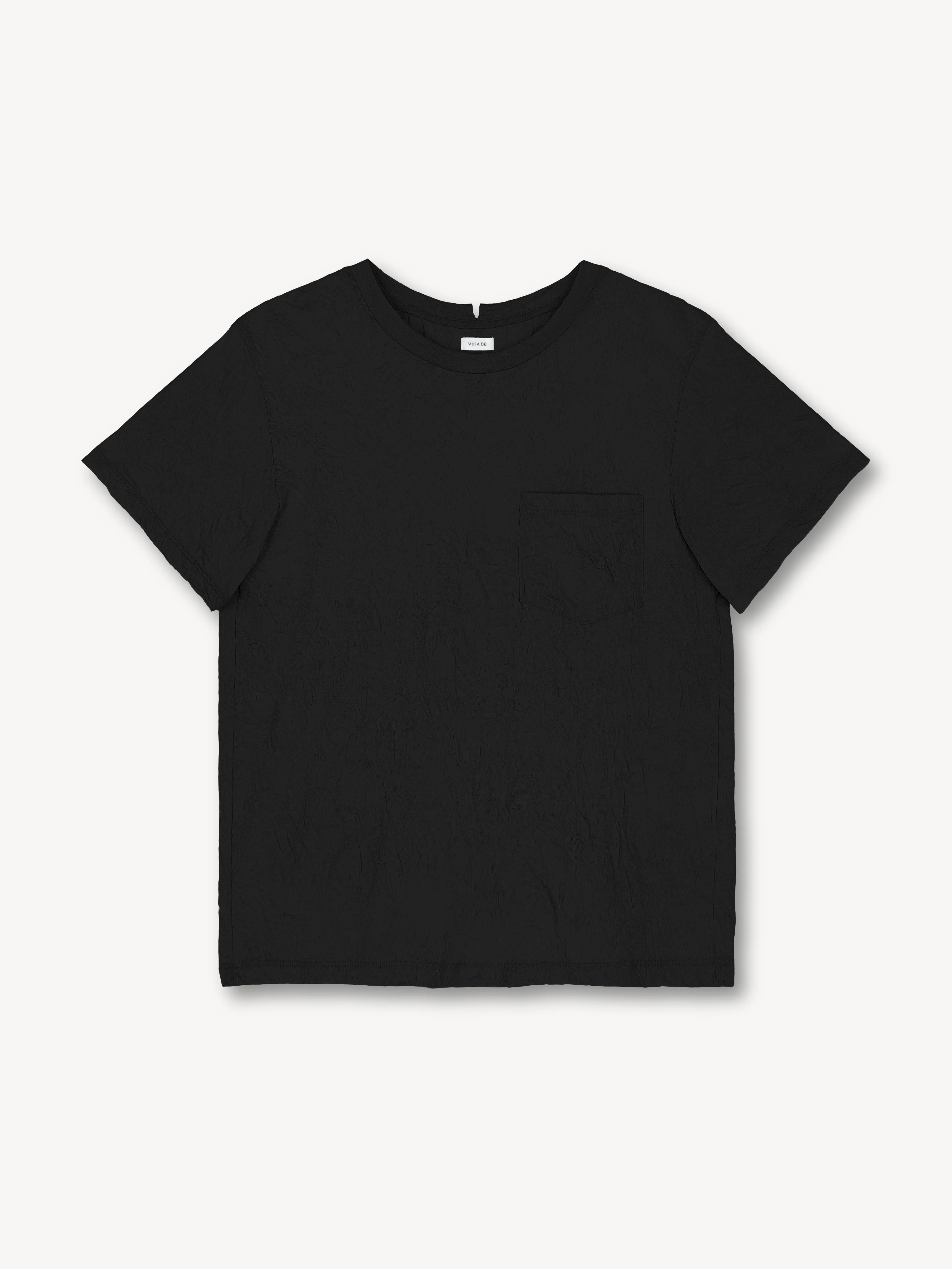 Otto Crinkled Pocket T-Shirt in Cotton - Image 5