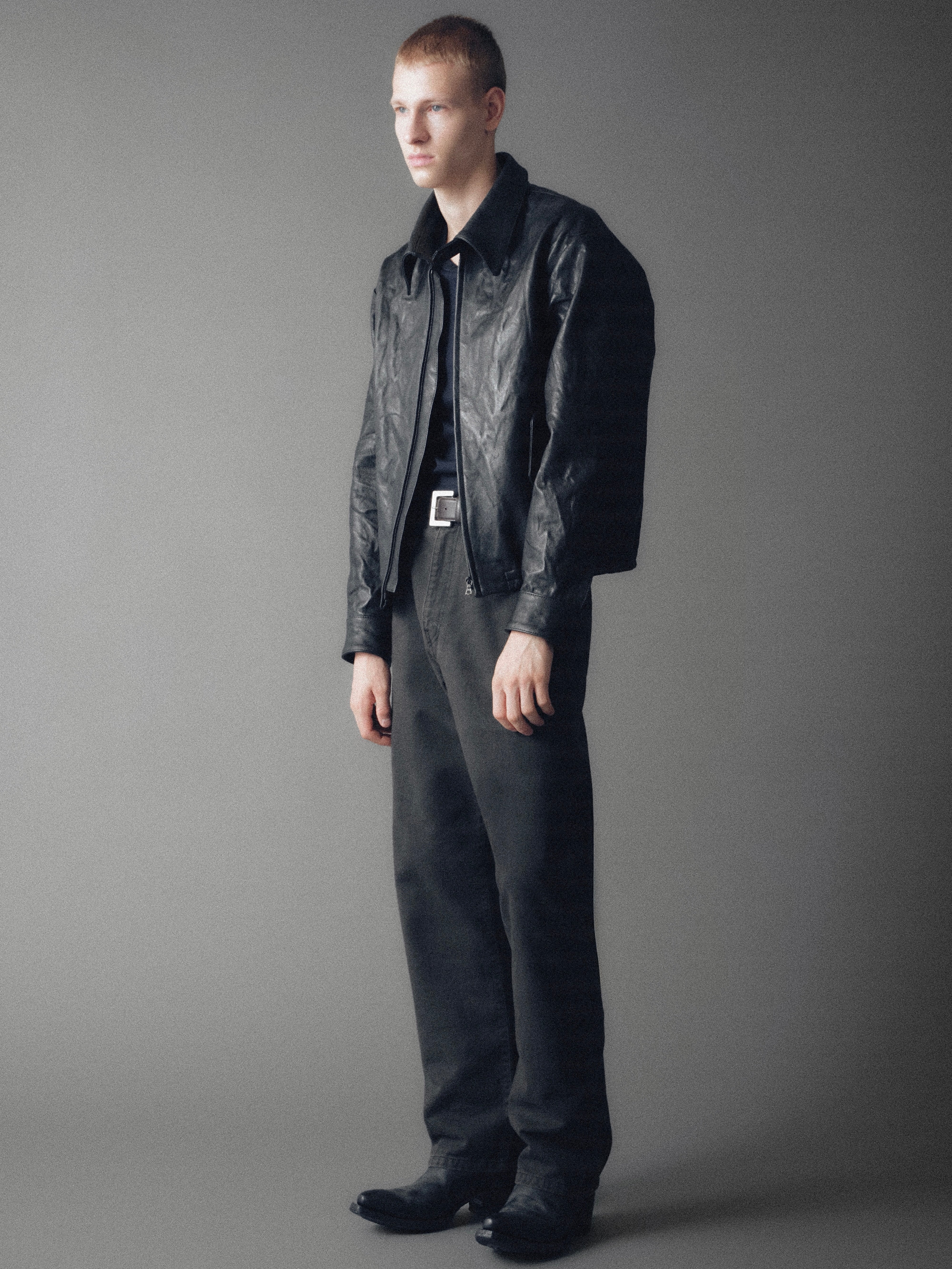 Weston Crinkled Leather Jacket in Goat leather - Image 3